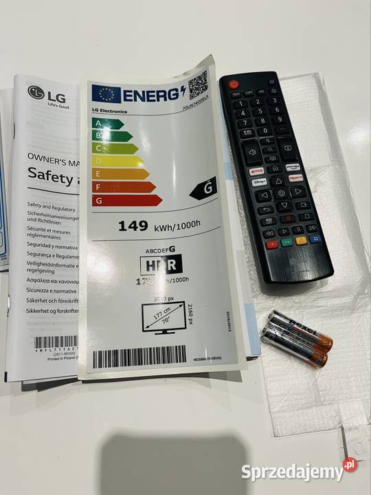 Nowy TV LG 70 4K UHD Smart TV Osuchów