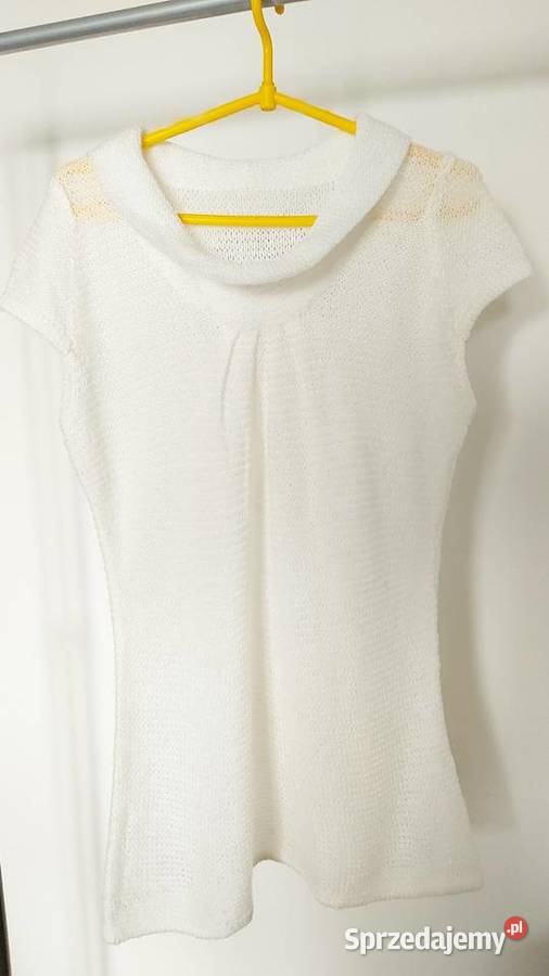 Bezrękawnik bluzka biała rozmiar M z dzianinki lubelskie Lublin