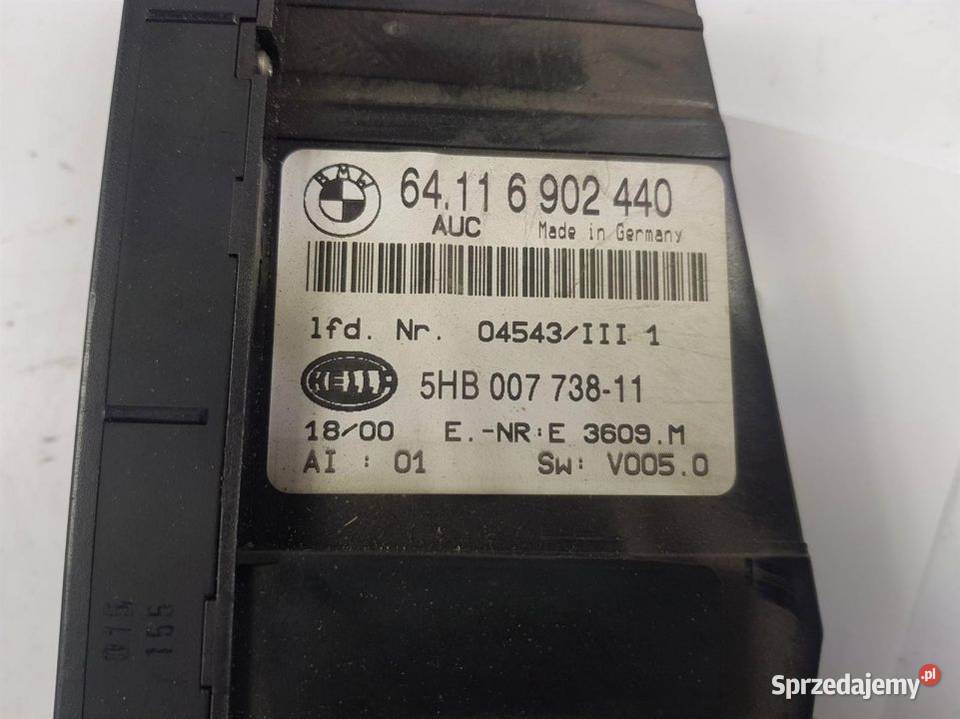 PANEL KLIMATYZACJI E46 6902440 osobowe Lipno