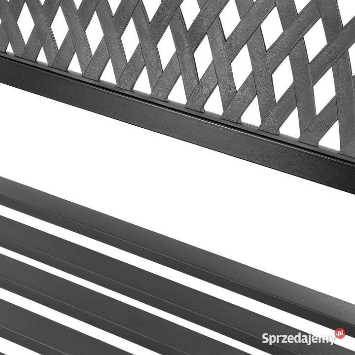 Ażurowa ławka ogrodowa z oparciem parkowa Poznań