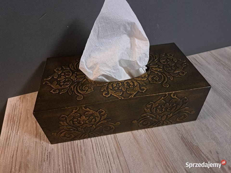 Chustecznik drewniany 3D ornamenty złoto Kędzierzyn-Koźle sprzedam