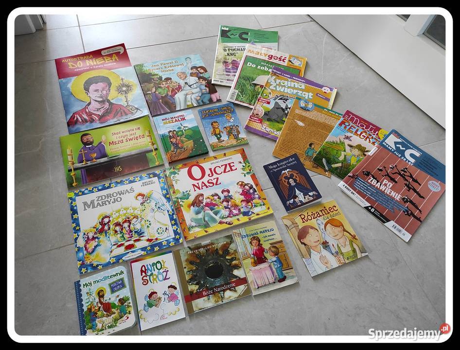 Duży zestaw książek gazet religijnych dzieci mazowieckie Płock