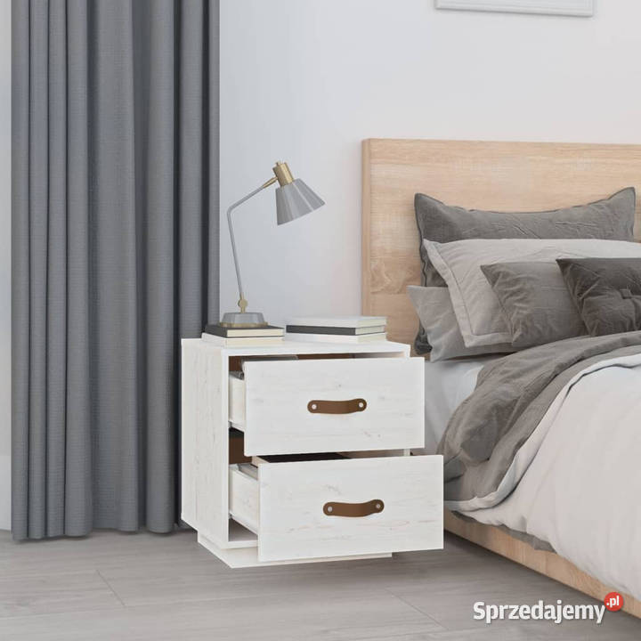 Szafka nocna biała 40x34x45 lite drewno sosnowe Warszawa sprzedam