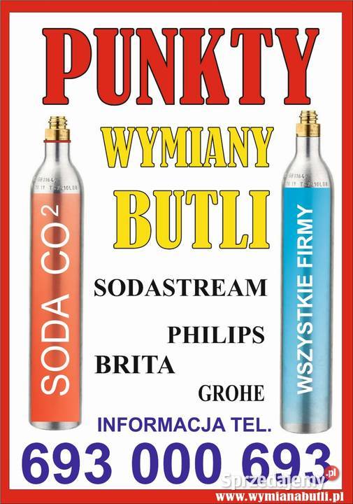 Punkty wymiany butli Sodastream do saturatorów