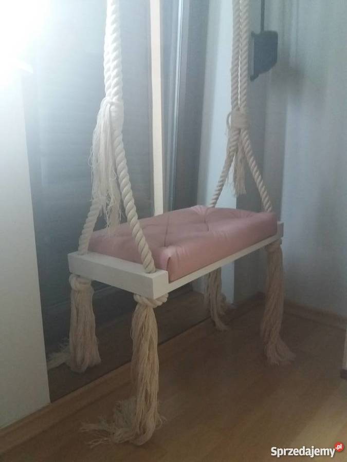 Huśtawka tapicerowana domogród pudrowy róż NOWA Pozostałe Kalisz sprzedam