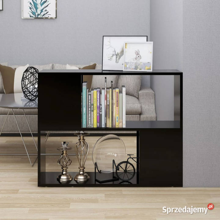 Szafka TV czarna 80x24x63 materiał Warszawa