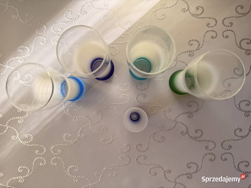 Zestaw Szklanek Szronionych Kieliszek Vintage