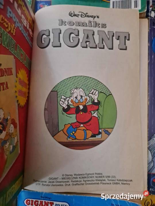 Kaczor Donald GIGANT komiksy 9 sztuk miękka