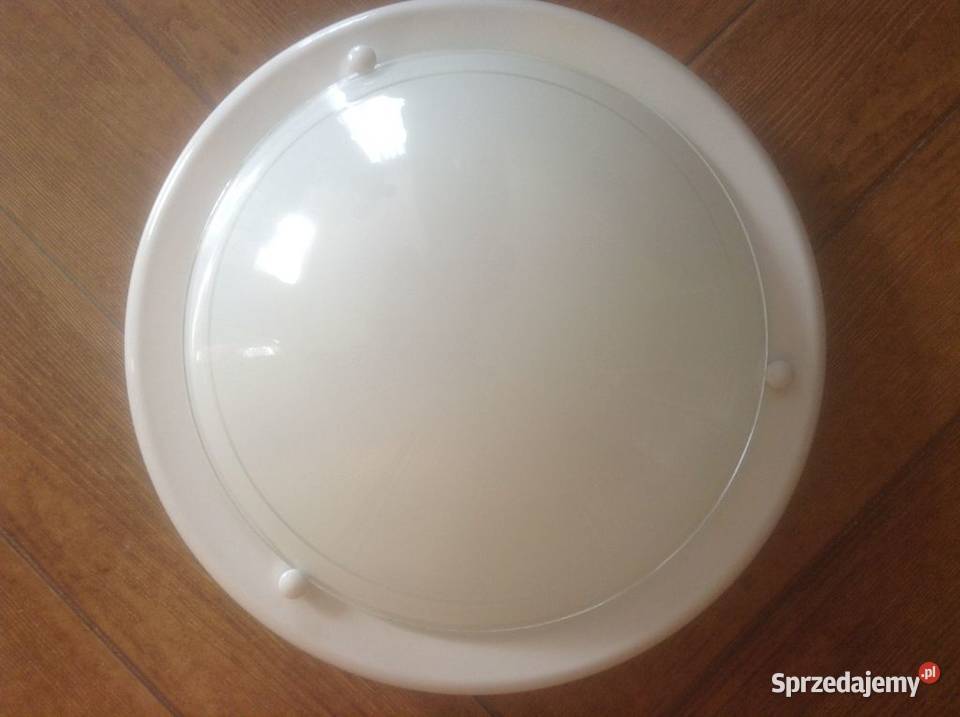 2 plafoniery szklane na metalowej podstawie biały Opole