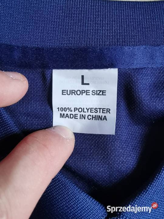 Koszulka Polo przewiewna regular fit L Granatowa Ruda Śląska