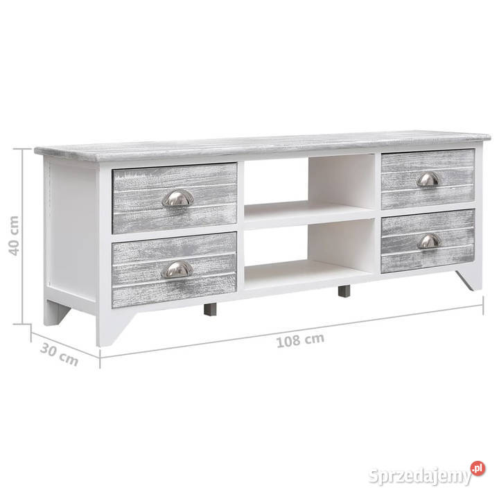 Szafka pod TV białoszara108x30x40 drewno mazowieckie Warszawa