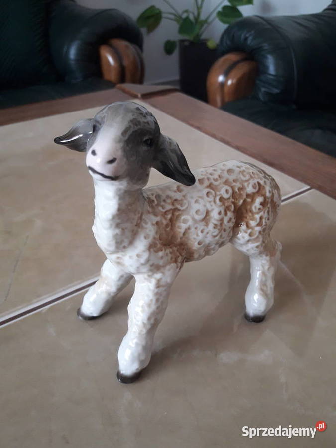Porcelanowa owieczka Heinz Schaubach Janów Lubelski