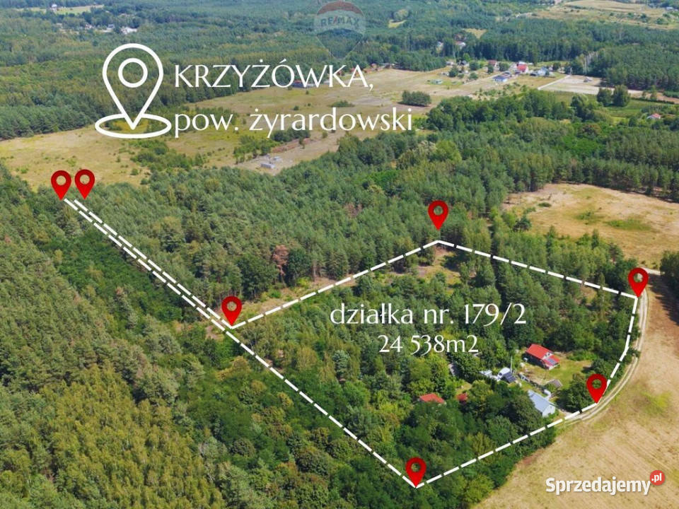 Działka budinwest 25ha 800m SUNTAGO mazowieckie Krzyżówka