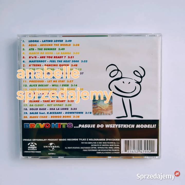 Bravo Hits Lato 2000 Loona ATB Manu Chao 1 płyta Łódź