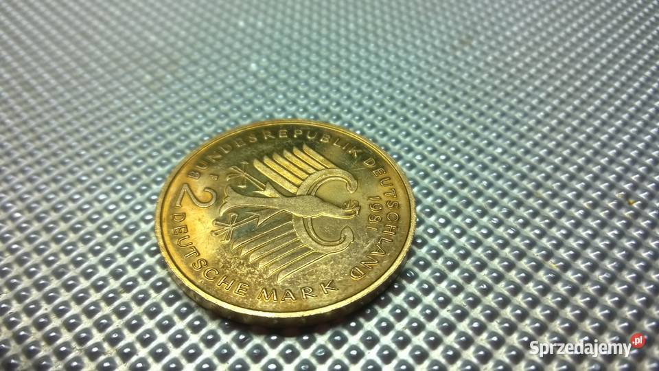 moneta Niemcy 2 marka 1981 złocona 035 Numizmatyka Warszawa
