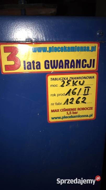 Piec Kamionna 25 kw mazowieckie Stare Załubice