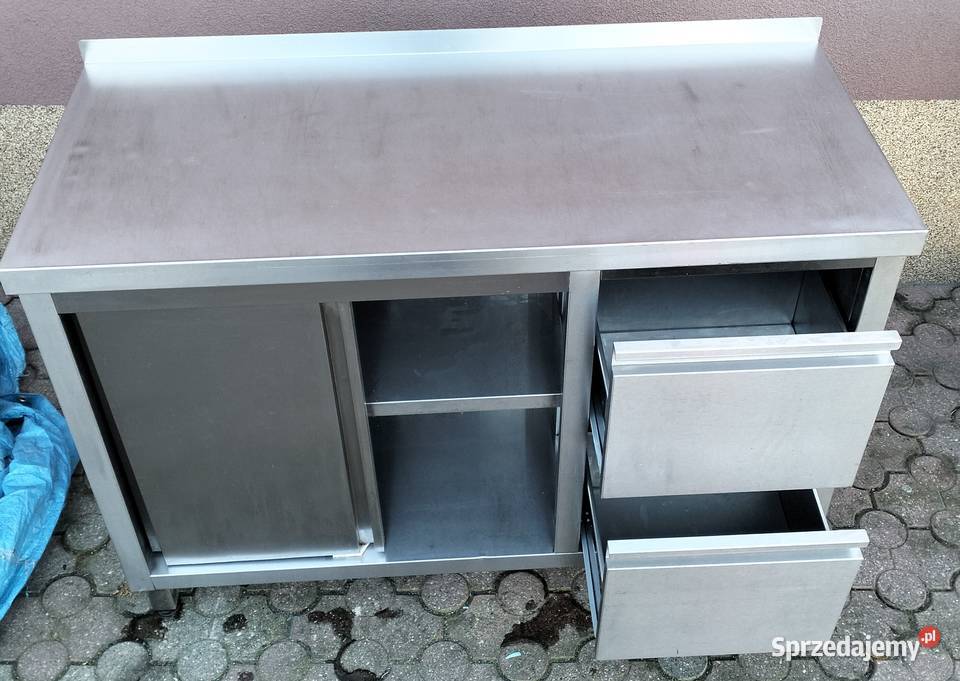 Stół gastronomiczny zabudowany 116x50x85