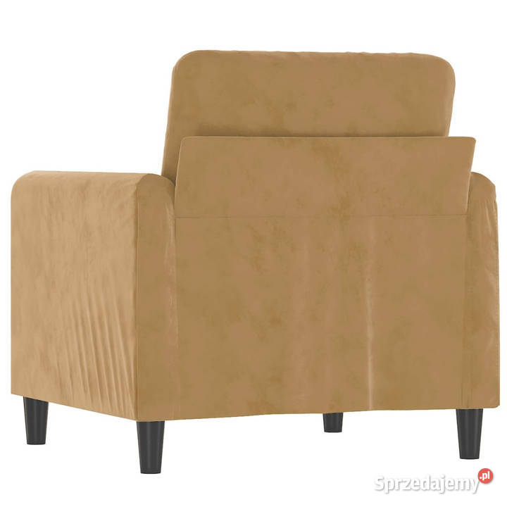 Fotel brązowy 60 obity aksamitem WM359429