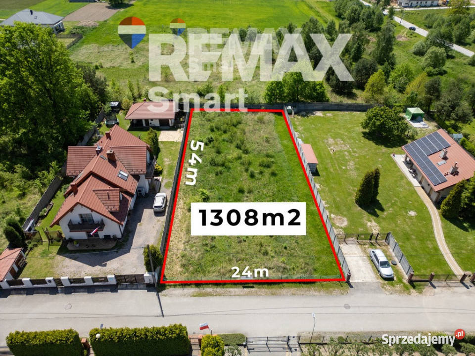 Działka budowlana 1302 m media szkoły natura
