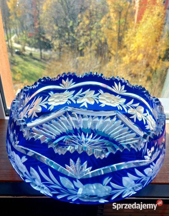 Piękna duża misa kryształowa PRL Wrocław sprzedam