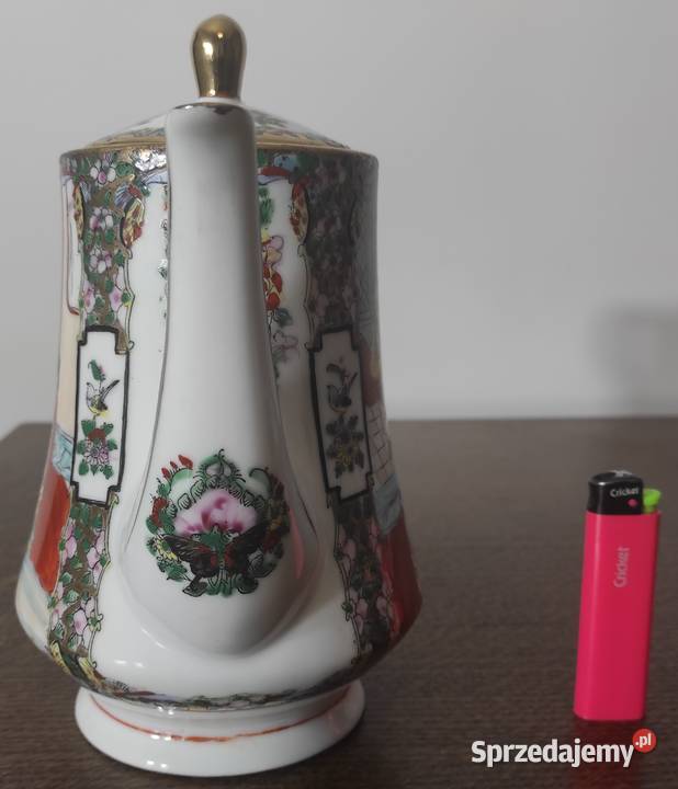 Famille Rose duży 21 chiński imbryk porcelanowy Warszawa