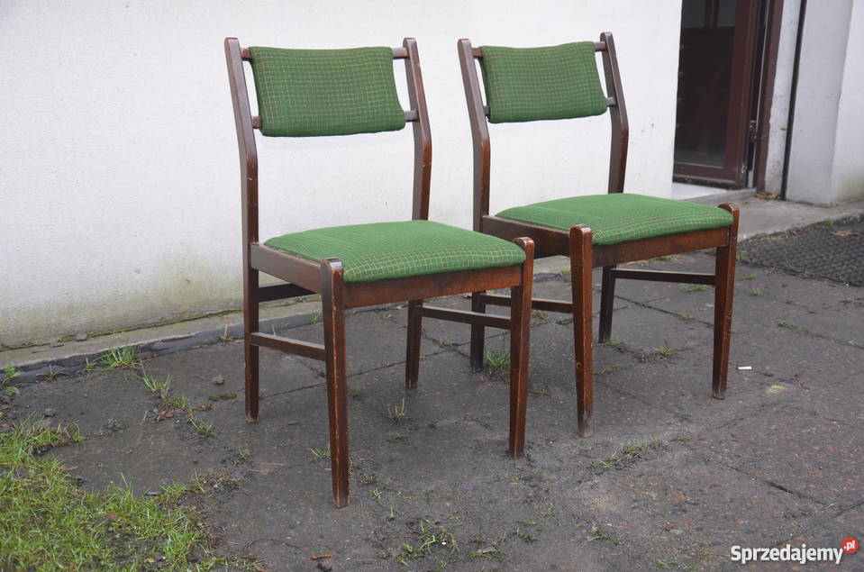 2 Krzesła Typ 200242 Krzesło PRL Meble PRL Gliwice
