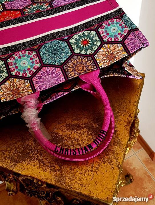 Torebka CHRISTIAN DIOR Book Tote Bag DIOR Boho fioletowy Bydgoszcz