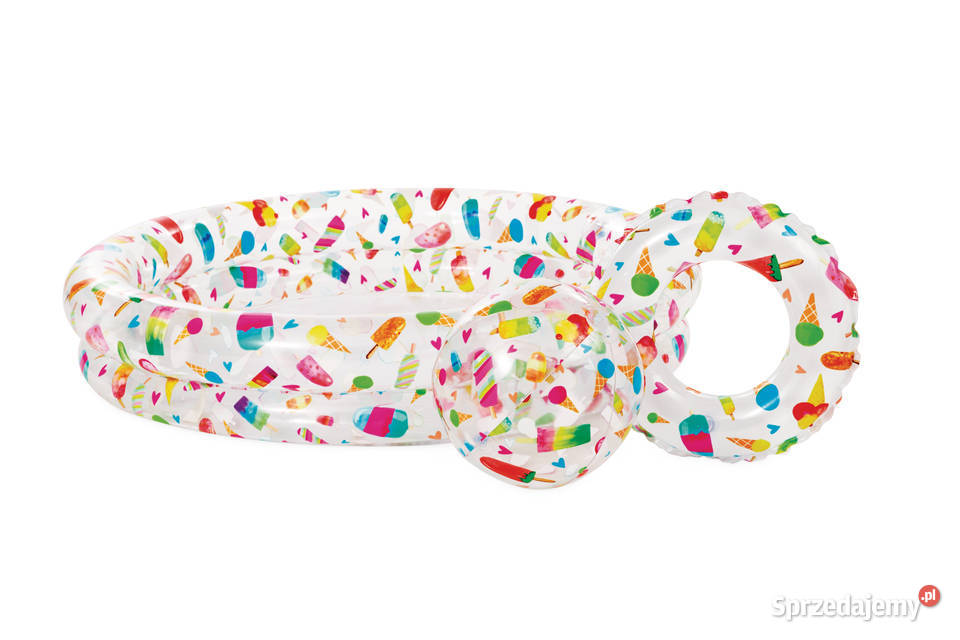 Zestaw basen dmuchany ogrodowy Lody piłka koło Poznań