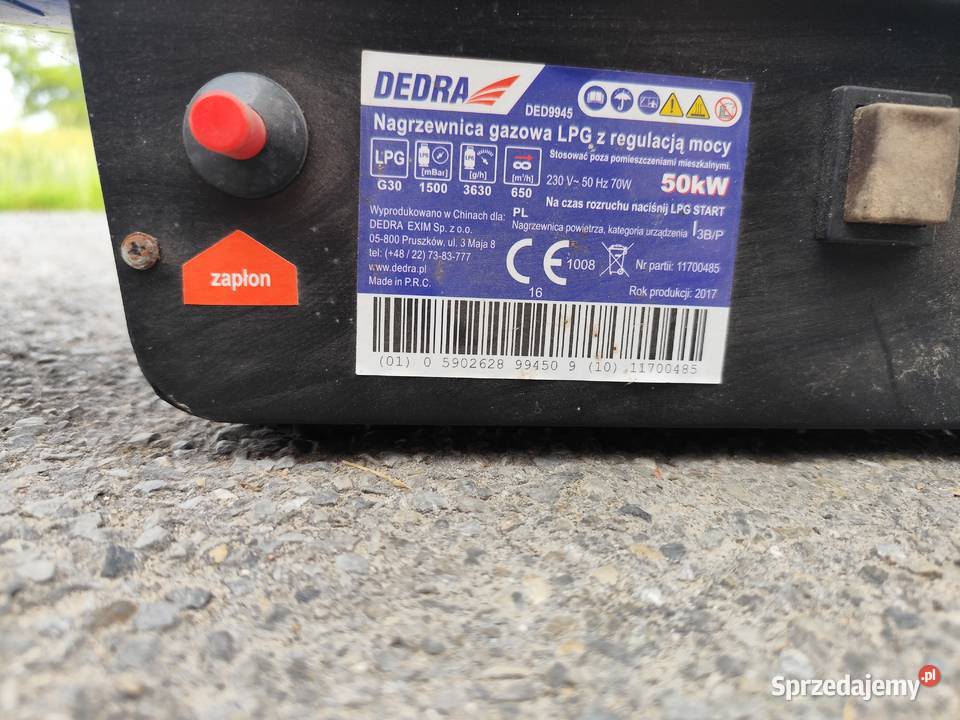 DEDRA Nagrzewnica GAZOWA 3050kW DED9945 Nowa Wieś Szlachecka