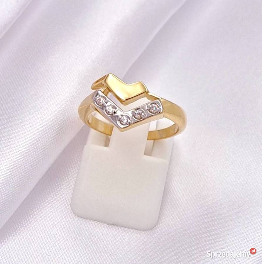 Pierścionek r12 Złoty pr585 Glamour Z725 wielkopolskie Poznań