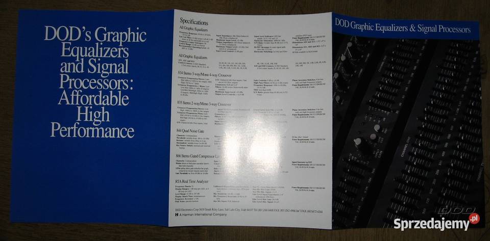 DOD Graphic Equalizers Signal Processors catalog pomorskie Kępice