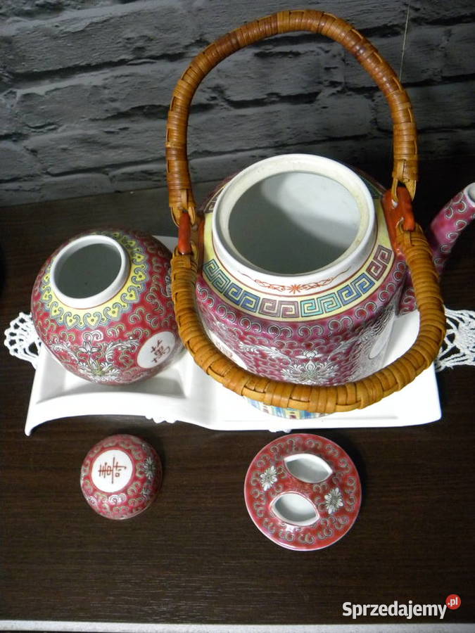 chiński zestaw do herbaty Mun Shou porcelana