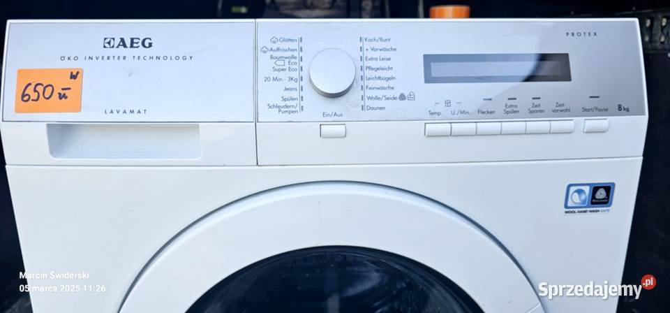 Pralka AEG Protex 8 silnik inwerter z gwarancją Szamotuły sprzedam