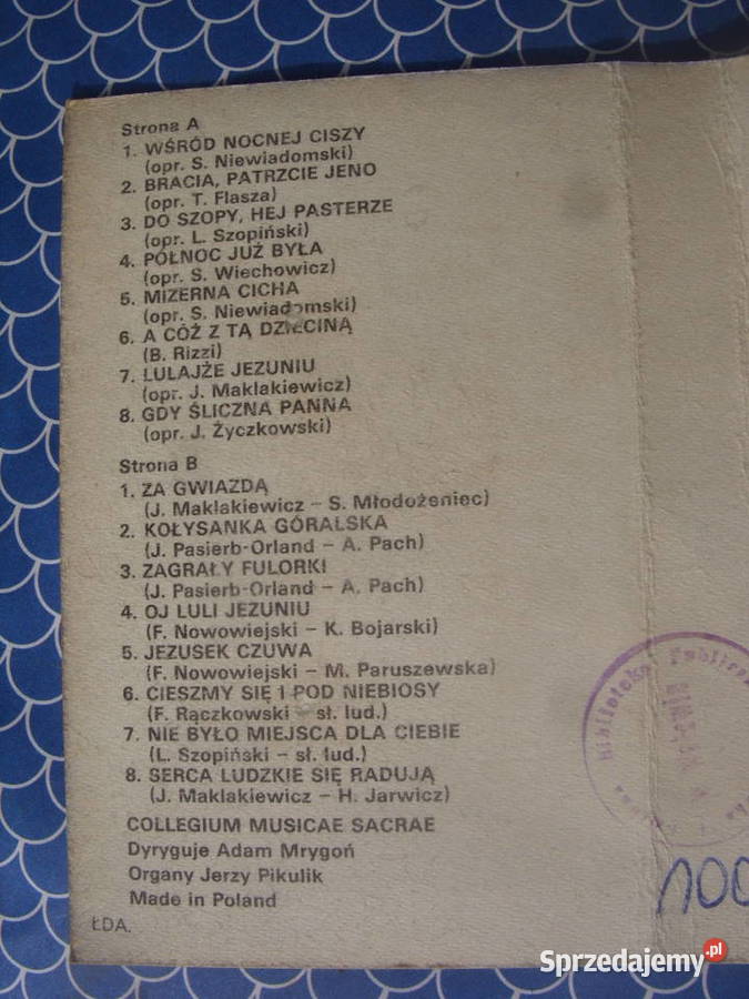 Kolledy kaseta KOLEDY I PASTORALKICOLLEGIUM Wołów