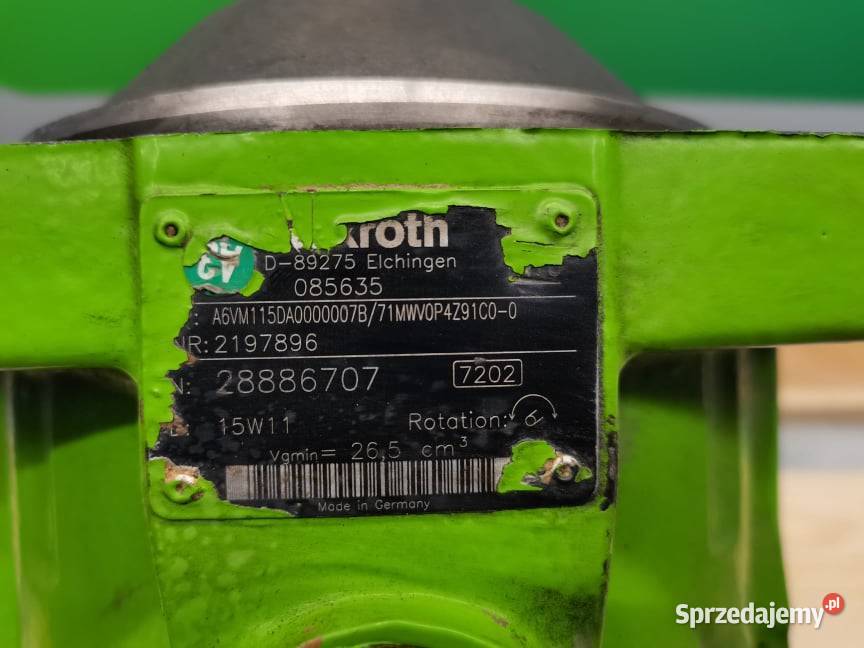 Hydromotor Rexroth A6VM115DA0000007B wielkopolskie Wilkowo