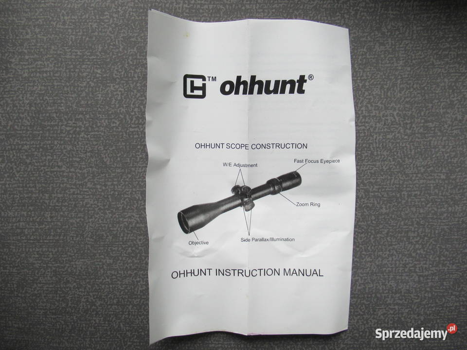Luneta Ohhunt 39x40 AO tubus 254 mm Kielce