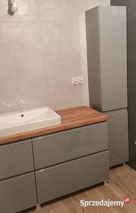 Szafka pod umywalkę lakier szaryblat drewno łódzkie Łódź sprzedam