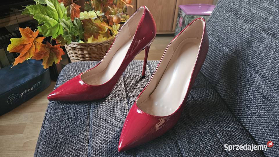 Szpilki 43 czerwone wysokie lakierki nowe Szczecin