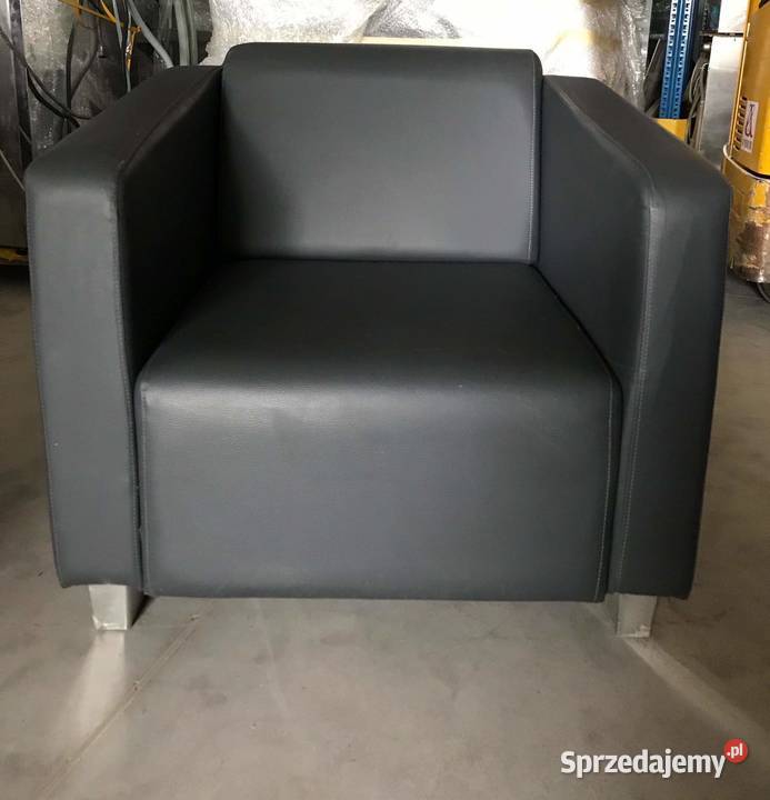 Fotel szary eko skóra Łomianki