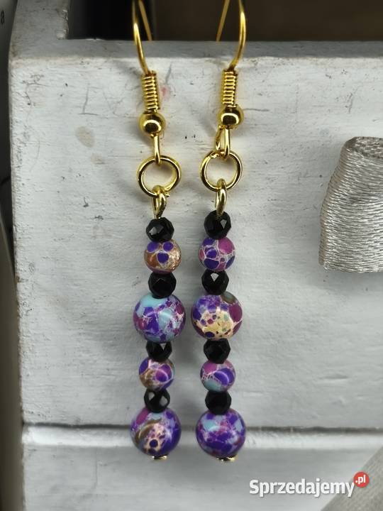 Zestaw biżuterii jaspis cesarski hematyt Sokołów Podlaski