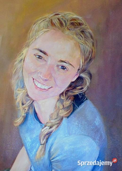 Portret olejny na podstawie zdjęcia kujawsko-pomorskie Toruń