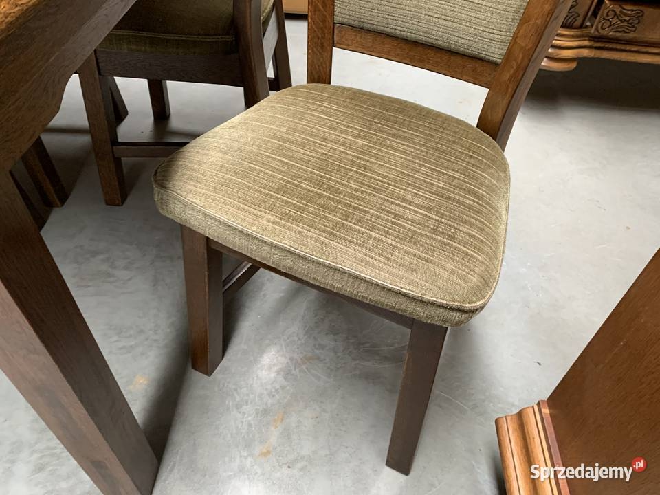 MASYWNY DĘBOWY HOLENDERSKI STÓŁ BLAT 654 KRZESŁA Ślesin