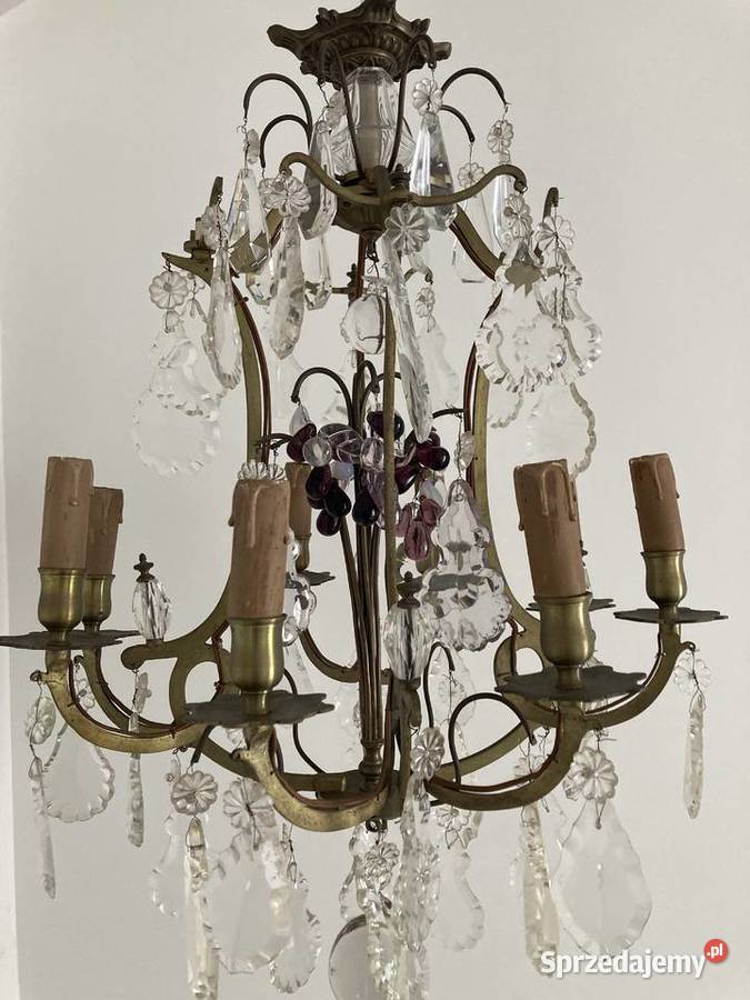 Kryształowomosiężny żyrandol Kraków