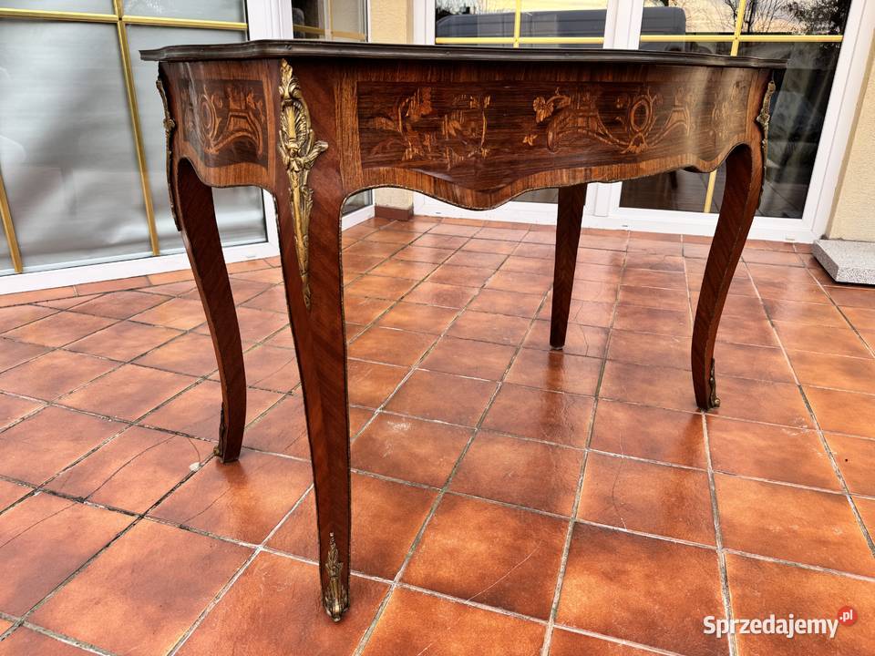 Biurko francuskie ludwik XV barokowe antyk mazowieckie Sulbiny