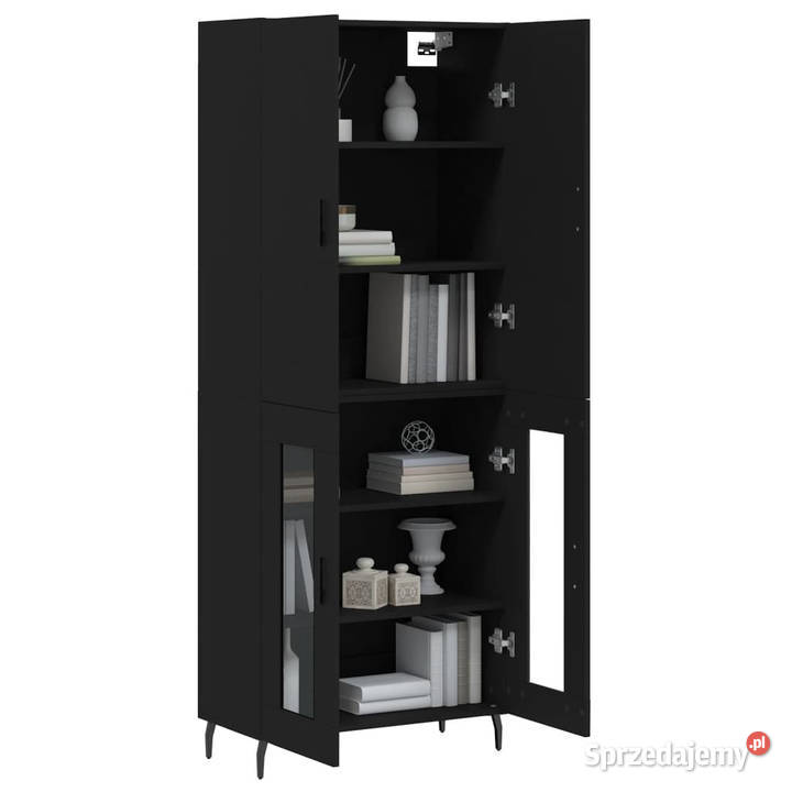 Witrynka czarna 695x34x180 materiał Warszawa sprzedam