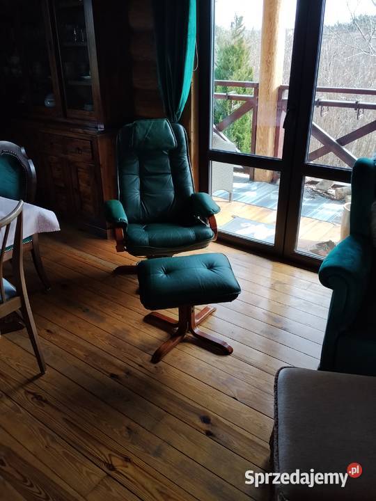 Fotel rozkładany z podnóżkiem Zielona Góra