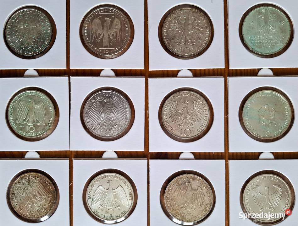 Zestaw Monet Ag 10 DM x 12 zestaw 3