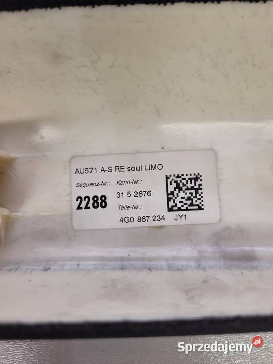 OSŁONA SŁUPKA A PRAWA AUDI A6 C7 4G0867234 SLINE osobowe Przystajń