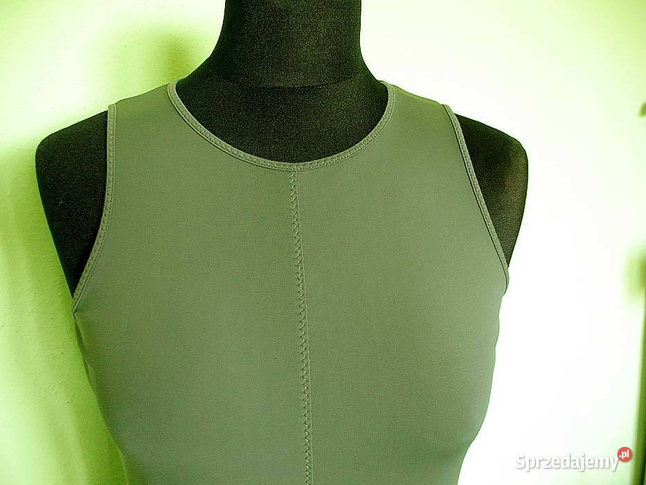 Sukienka khaki dzianina 40 L biust 90100 Pepe Siedlce sprzedam