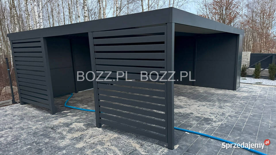 Wiata garażowa na 2 samochody z miejscem na Altany i wiaty śląskie